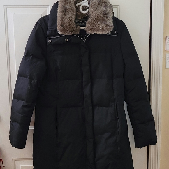 (Like New) Women's Fleet Street Hooded Faux Silk Jacket Size M. - Picture 13 of 15